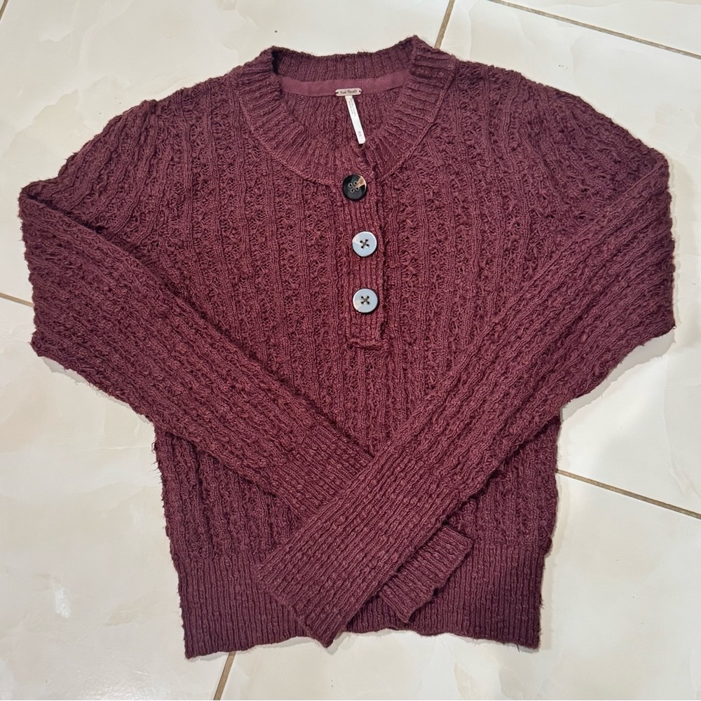 Free People brown Textured Knit Sweater - Picture 2 of 8